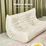 Levede Floor Couch Fireside Chair - Beige