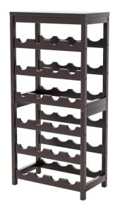 24-Bottle Freestanding Bamboo Wine Rack with Table Top