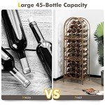 Arched 45-Bottle Antique Wine Rack and Shelf