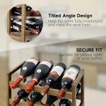 Solid Wood 28-Bottle Free Standing Wine Rack