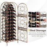 Arched 45-Bottle Antique Wine Rack and Shelf