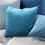 Soft Velvet Throw Pillow Covers - Set of 4