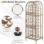 Arched 45-Bottle Antique Wine Rack and Shelf