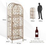 Arched 45-Bottle Antique Wine Rack and Shelf