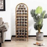 Arched 45-Bottle Antique Wine Rack and Shelf