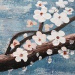 Teal Blue Floral Canvas Wall Art Set