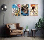Modern Street Graffiti Canvas Art Set - 3 Pieces
