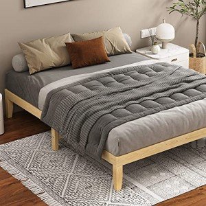 Alfordson Oak Queen Bed Frame with Storage