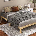 Alfordson Oak Queen Bed Frame with Storage