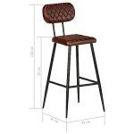 Vintage Style Leather Bar Chairs – Set of 2