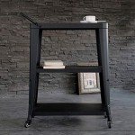 Harold Black Swivel Wheel Dining Cart