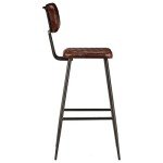Vintage Style Leather Bar Chairs – Set of 2