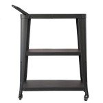 Harold Black Swivel Wheel Dining Cart