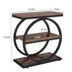 Tribesigns Slim End Table with 3 Storage Shelves