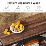 Tribesigns Slim End Table with 3 Storage Shelves