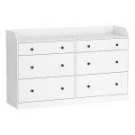 6-Drawer Tallboy Chest of Drawers in White