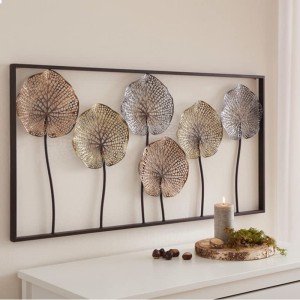 Framed Dandelion Metal Wall Art for Outdoor Decor