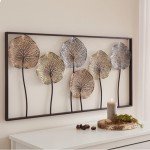 Framed Dandelion Metal Wall Art for Outdoor Decor