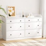 6-Drawer Tallboy Chest of Drawers in White