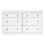 6-Drawer Tallboy Chest of Drawers in White