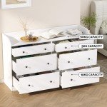 6-Drawer Tallboy Chest of Drawers in White