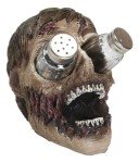 Scary Eyeless Zombie Head Salt and Pepper Shakers
