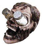Scary Eyeless Zombie Head Salt and Pepper Shakers