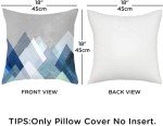 Set of 4 Modern Cotton Linen Pillow Covers