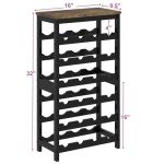 Bamboo 6-Tier Wine Rack with Tabletop Storage