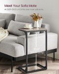 VASAGLE C-Shaped Industrial Side Table – Heather Greige