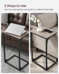 VASAGLE C-Shaped Industrial Side Table – Heather Greige