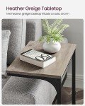 VASAGLE C-Shaped Industrial Side Table – Heather Greige