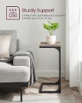 VASAGLE C-Shaped Industrial Side Table – Heather Greige