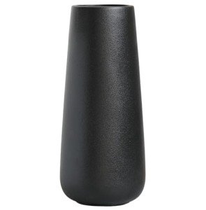 Matt Black Ceramic Vase for Flowers & Decor