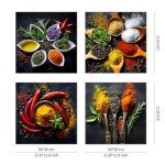 Colorful Spices & Spoon Kitchen Wall Art Set