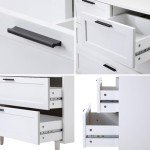 Tall White 5-Drawer Chest of Drawers