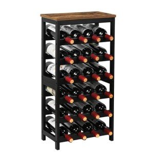 Bamboo 6-Tier Wine Rack with Tabletop Storage