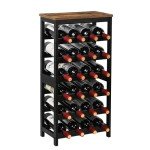 Bamboo 6-Tier Wine Rack with Tabletop Storage