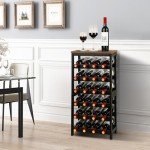 Bamboo 6-Tier Wine Rack with Tabletop Storage