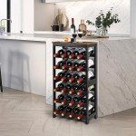 Bamboo 6-Tier Wine Rack with Tabletop Storage