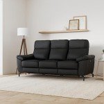Dark Grey 2-Seater Sofa with Pinewood Frame