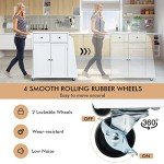 Rolling Kitchen Island Cart with Storage and Wheels