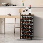 Bamboo 6-Tier Wine Rack with Tabletop Storage
