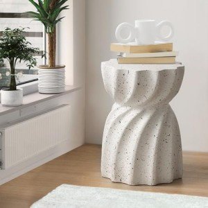 Vintage Terrazzo Round Side Table for Any Room