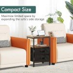 3-Tier Nightstand with Charging Station and Drawers