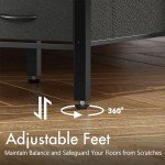 3-Tier Nightstand with Charging Station and Drawers