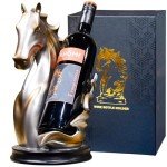 Silver Horse Wine Bottle Holder and Decor