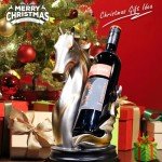Silver Horse Wine Bottle Holder and Decor