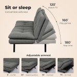 Modern 3-Seater Convertible Sofa Bed - Grey