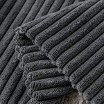 Fluffy Dark Grey Velvet Throw Pillow Covers - 2 Pack